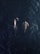 Two whales swimming in the deep blue ocean, captured from an aerial perspective.