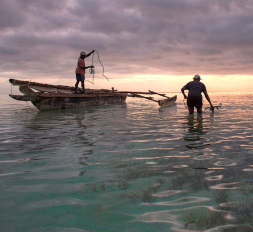 Fishermen starting their morning work near the mouth of Tampa Bay.