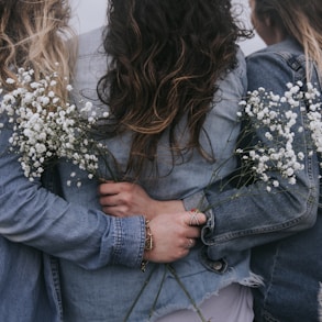 group of women facing backward