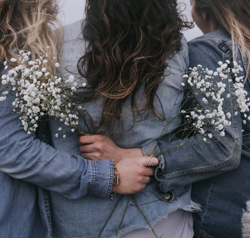 group of women facing backward