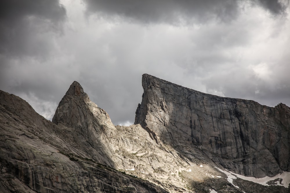 landscape photography of rock mountains