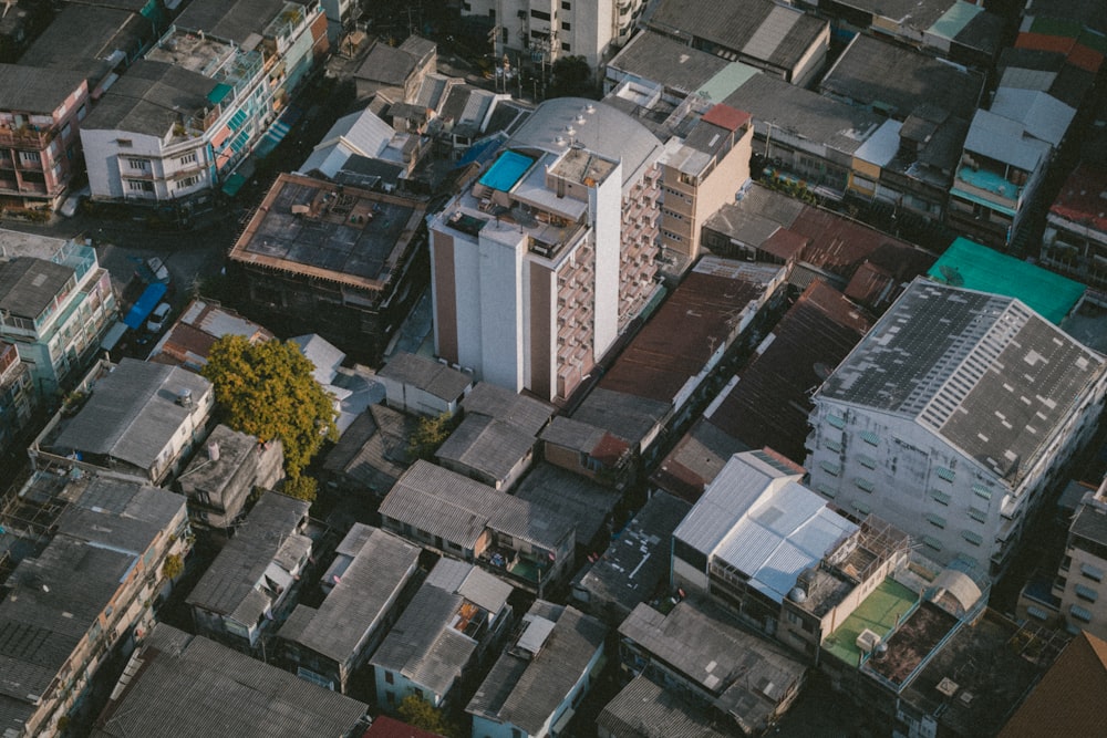 aerial photography of buildings