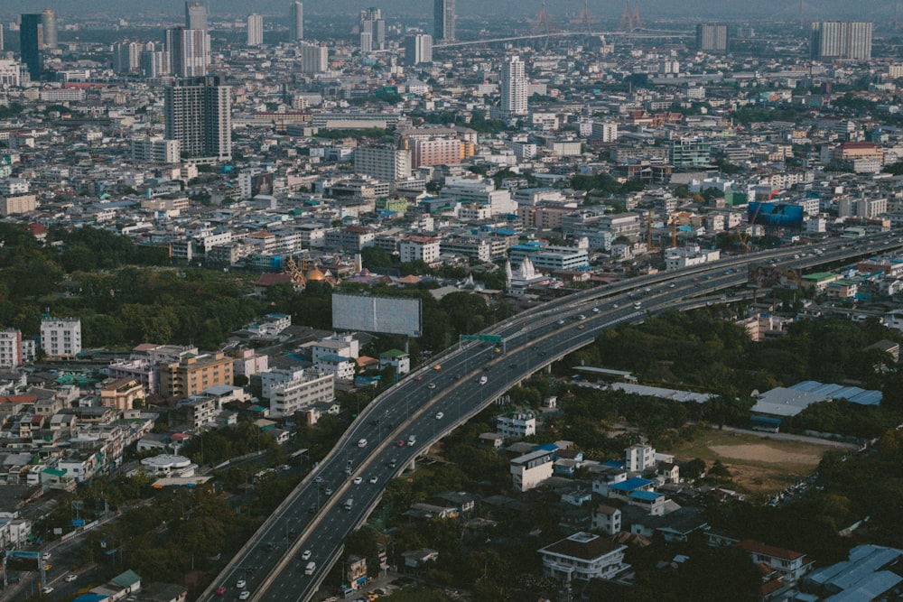 aerial photography of city