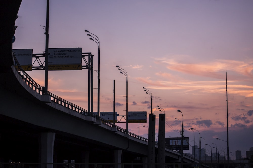 silhouette of skyway