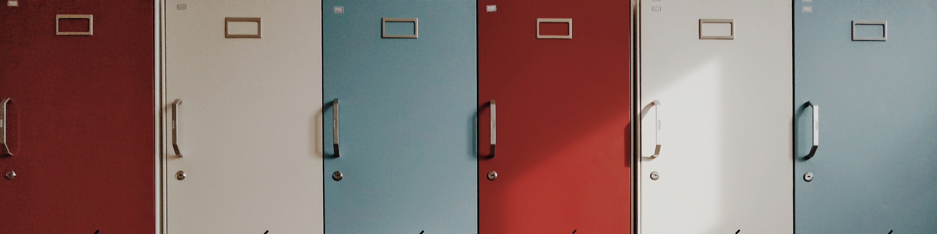 assorted-color lockers