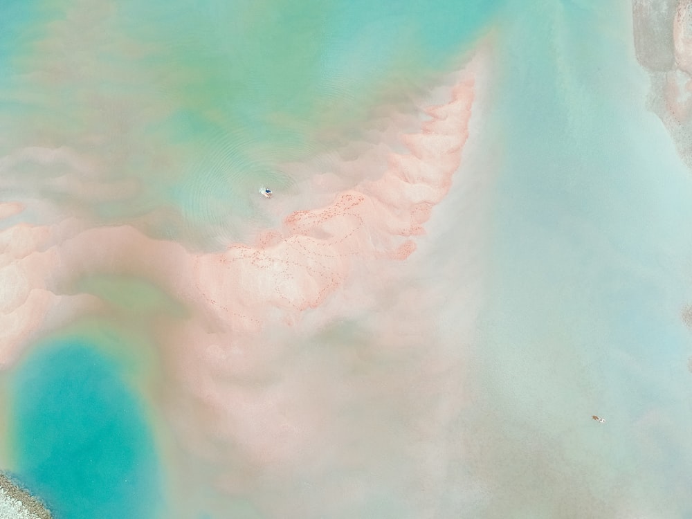 an aerial view of a body of water