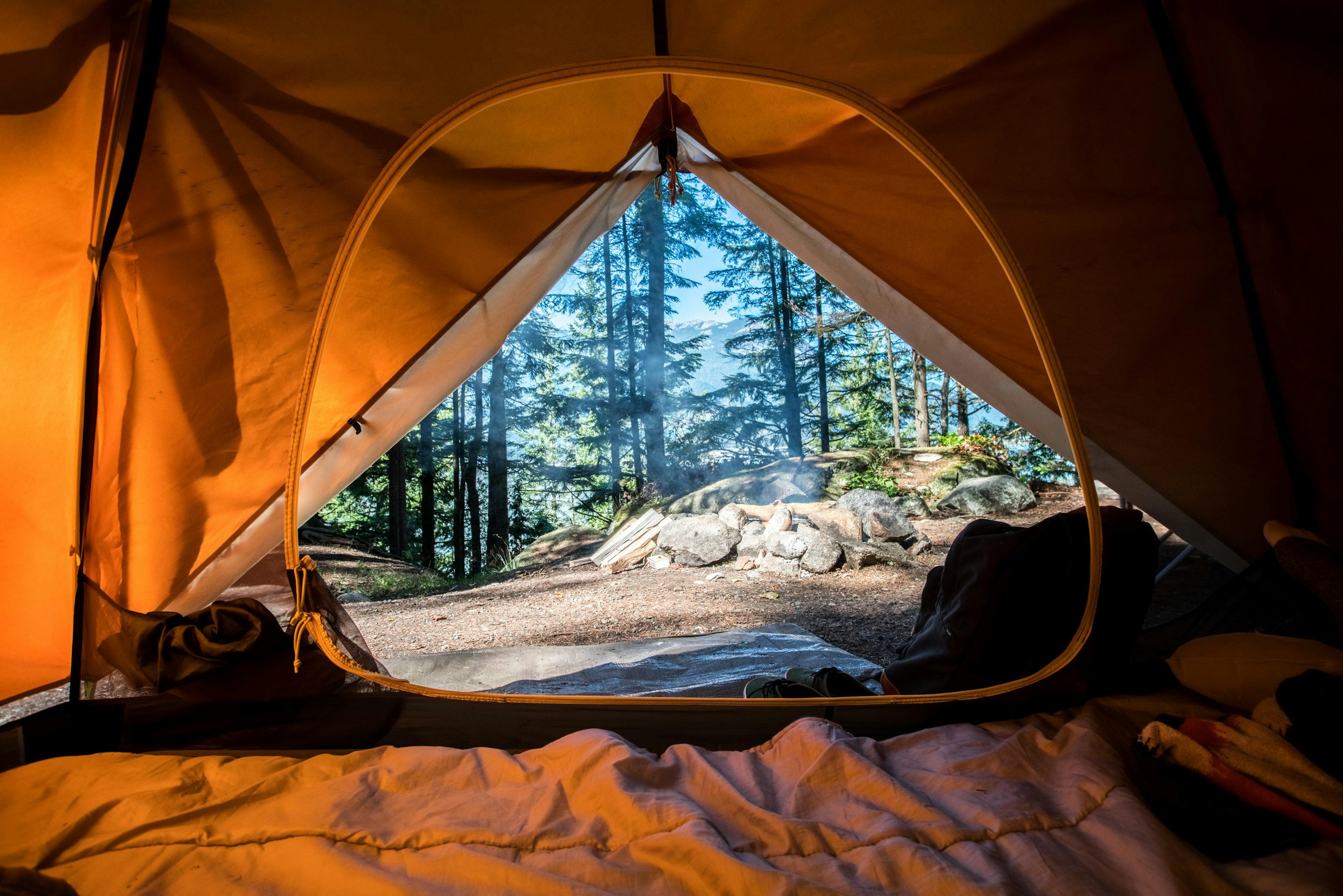 Camp scout en pleine nature