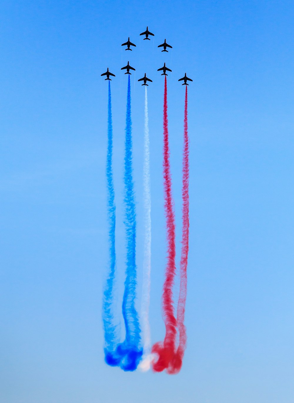 worms eye view photography of jet flying across the sky