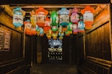 photo of assorted-color Chinese lanterns inside room