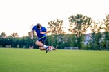 man playing soccer