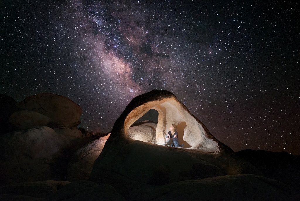 man inside a cave