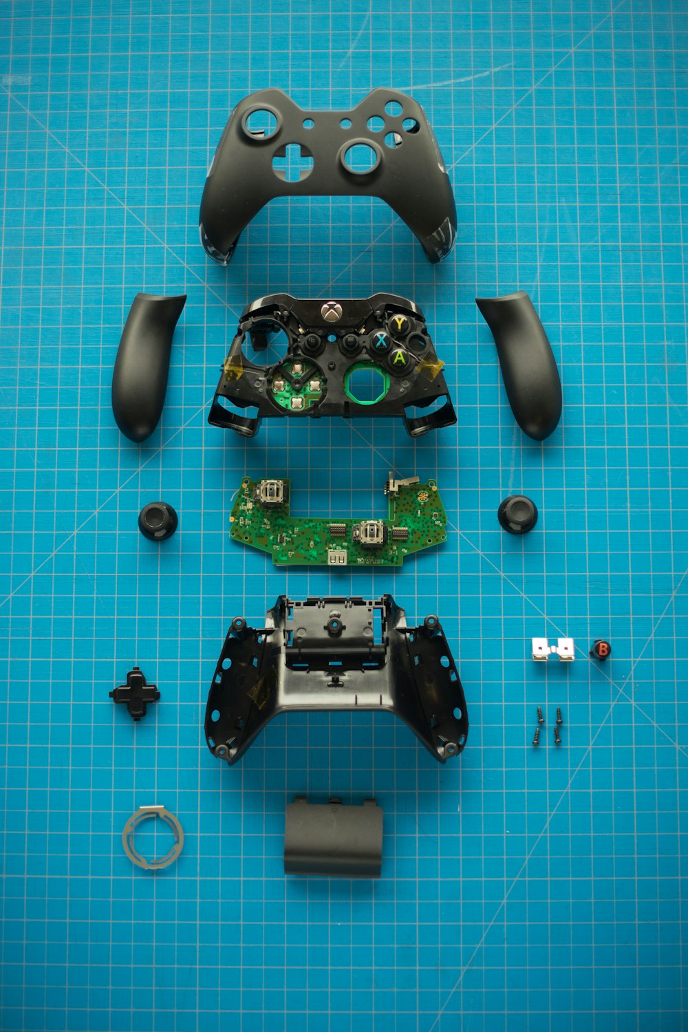 disassembled Xbox One controller