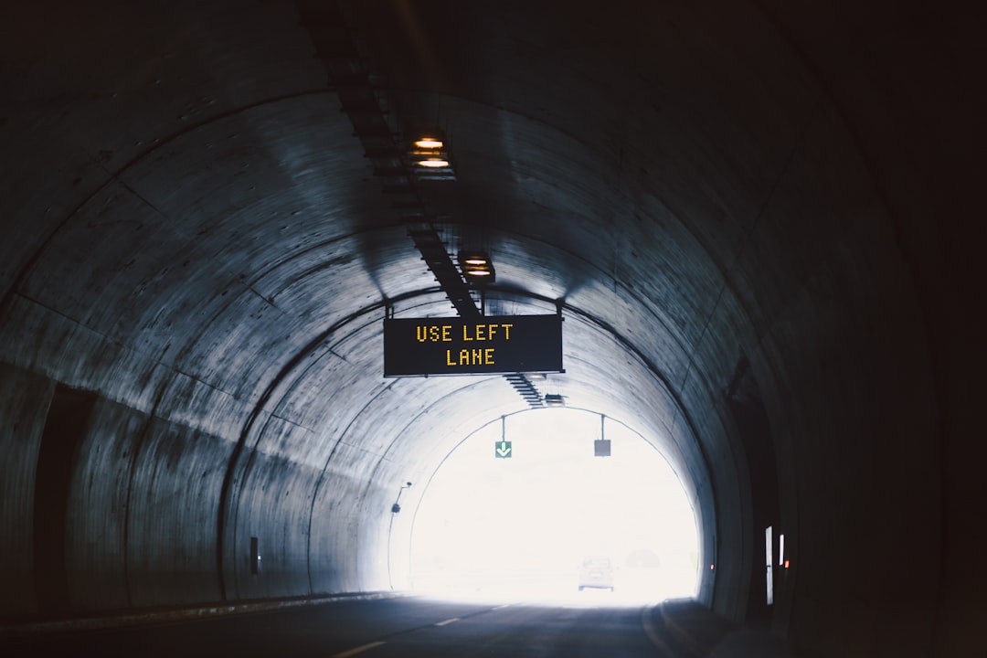 Use Left Lane Tunnel Sign