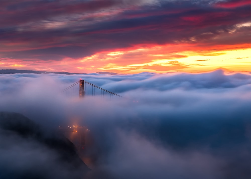 Golden Gate Bridge during golden hour