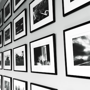 A classy black and white photograph art piece that adds sophistication to any space.