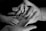 babys hand on human palm