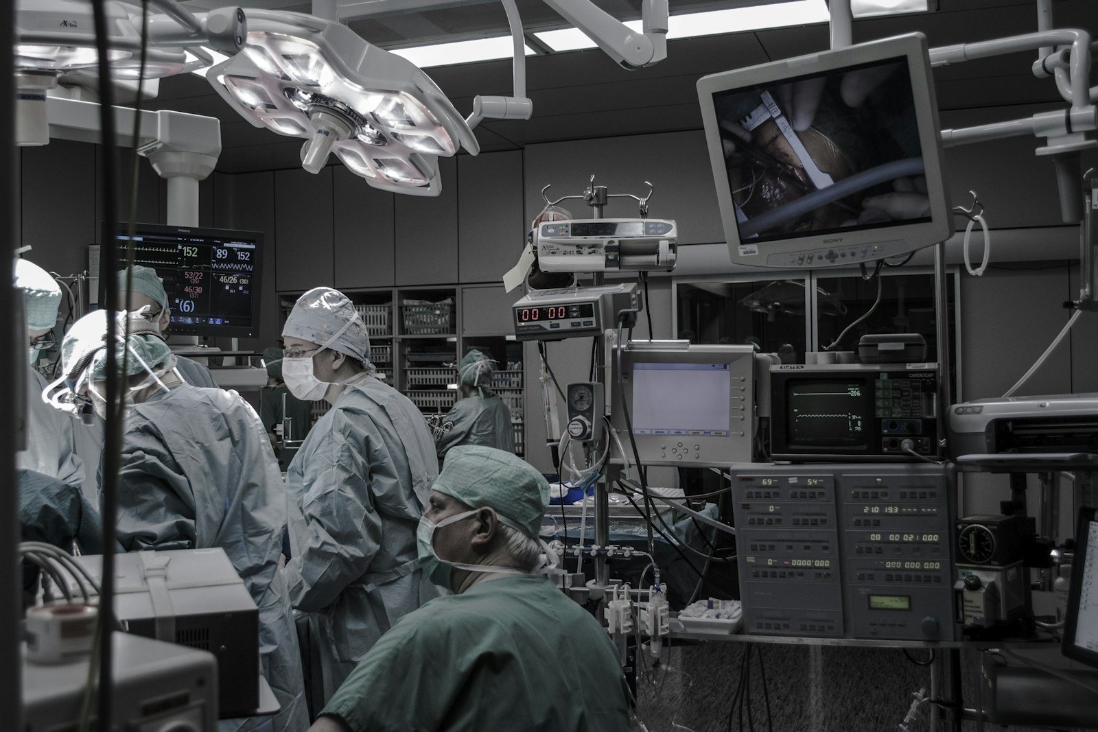Surgical team in operating theatre