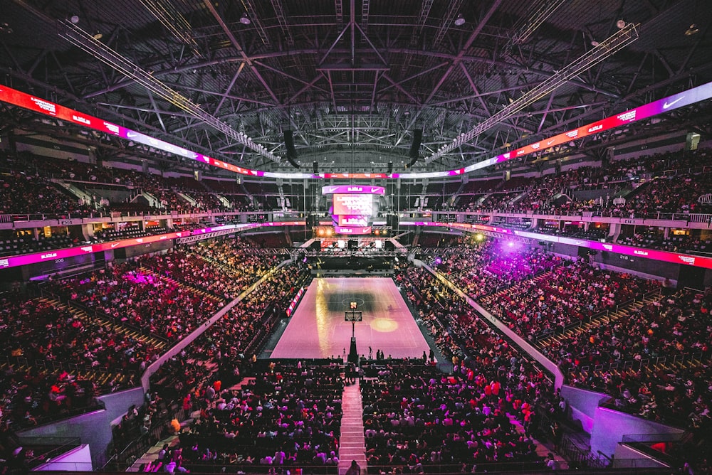 people inside the basketball court at NBA basketball session