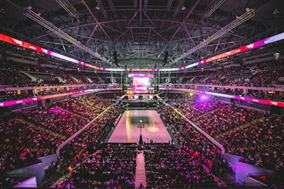 people inside the basketball court basketball google meet background