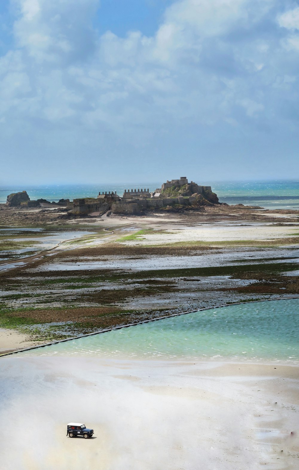 castle near body of water