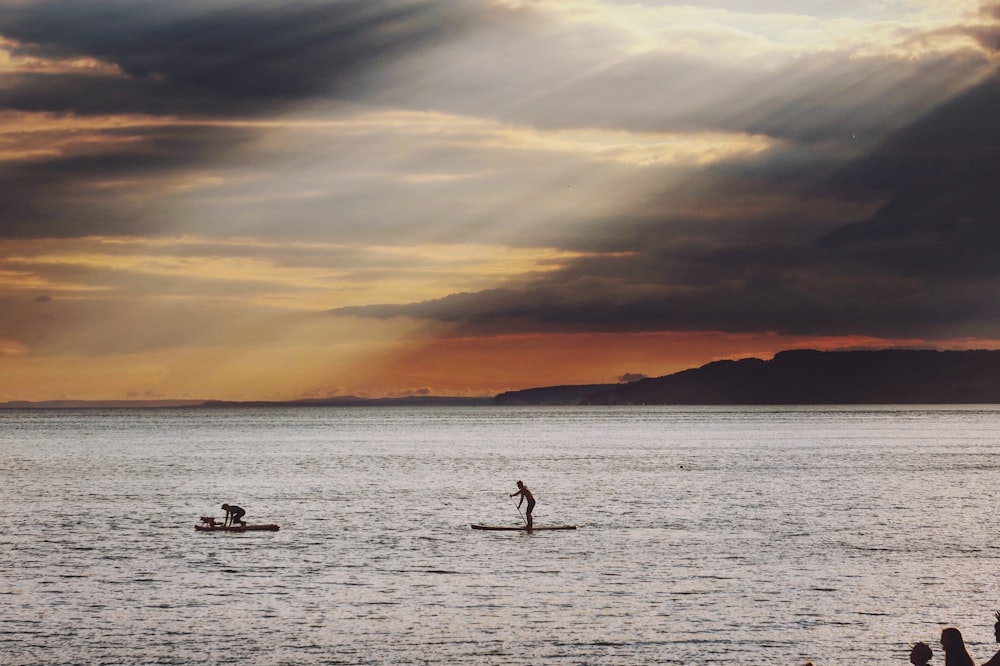 ocean during sunset