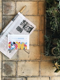 opened book near plant