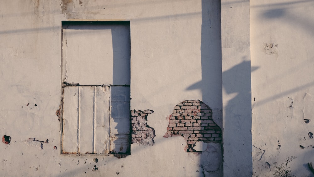 white painted building