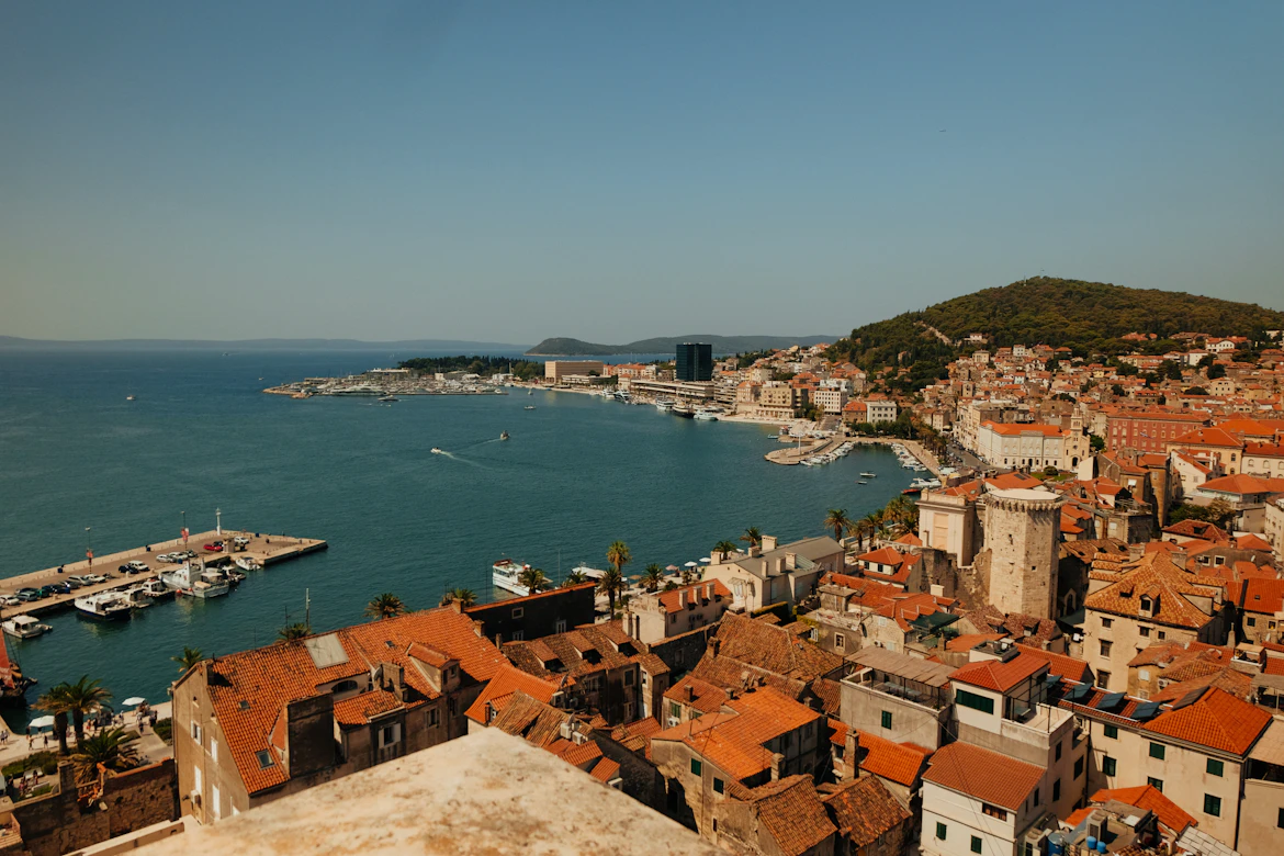 The vibrant seaside promenade and port of Split