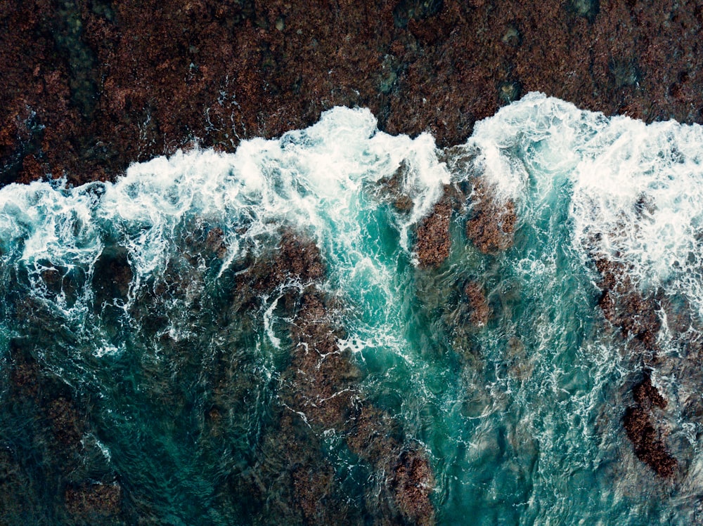 Photographie aérienne du littoral