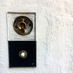 Close-up of a smart switch installed in a stylish home.