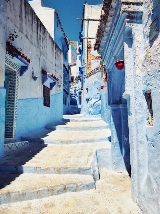 architectural structure photography of houses in Chefchaouen Morocco