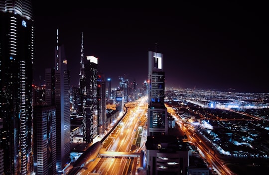 bird's eye view of high-rise buildings in Level 43 Sky Lounge United Arab Emirates