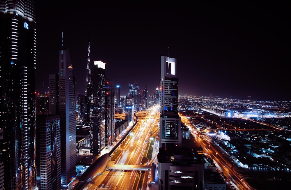 bird's eye view of high-rise buildings