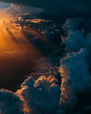 clouds during golden hour