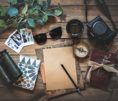 photo of assorted items on wooden table