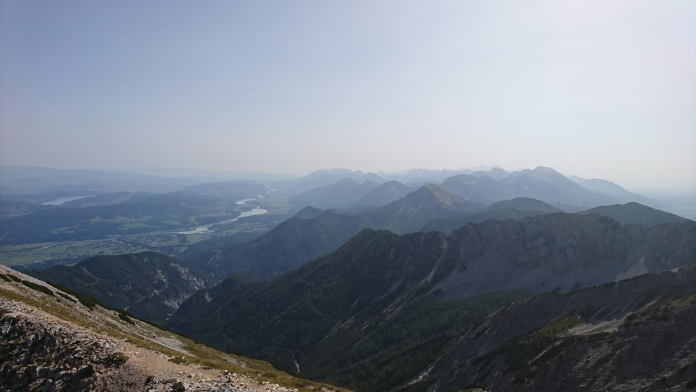 bird's-eye view of mountains