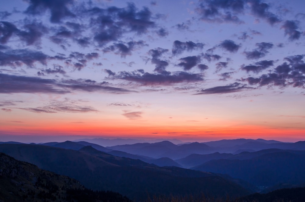 photo of mountain during golden hour