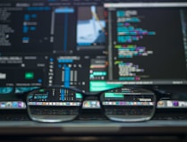 closeup photo of eyeglasses