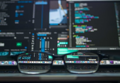 closeup photo of eyeglasses