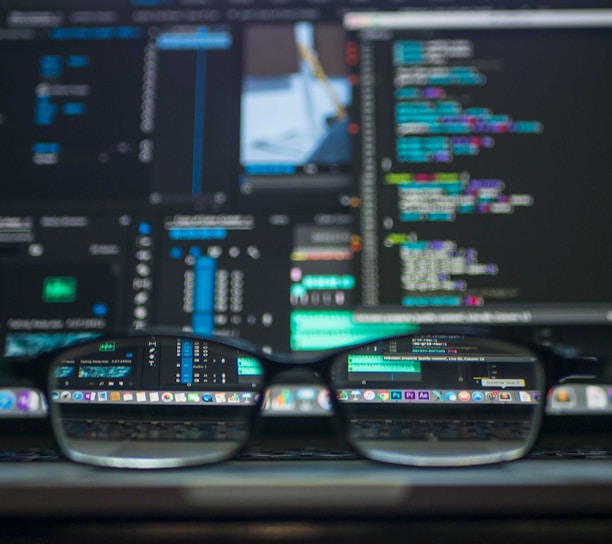 closeup photo of eyeglasses