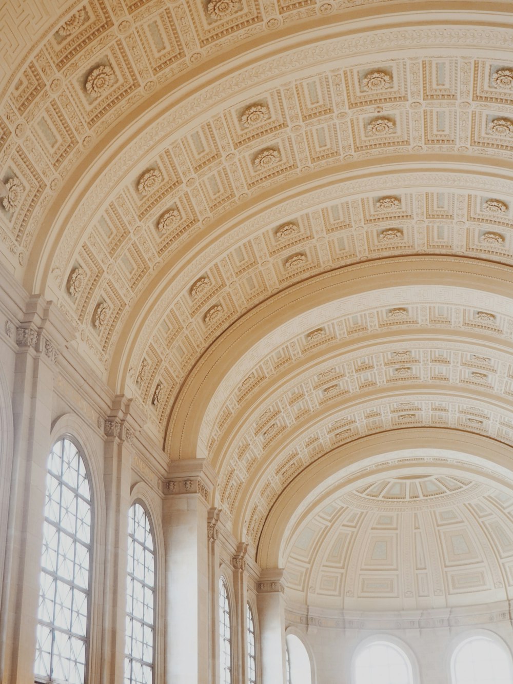 white painted interior building