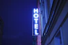 turned on Hotel LED signage