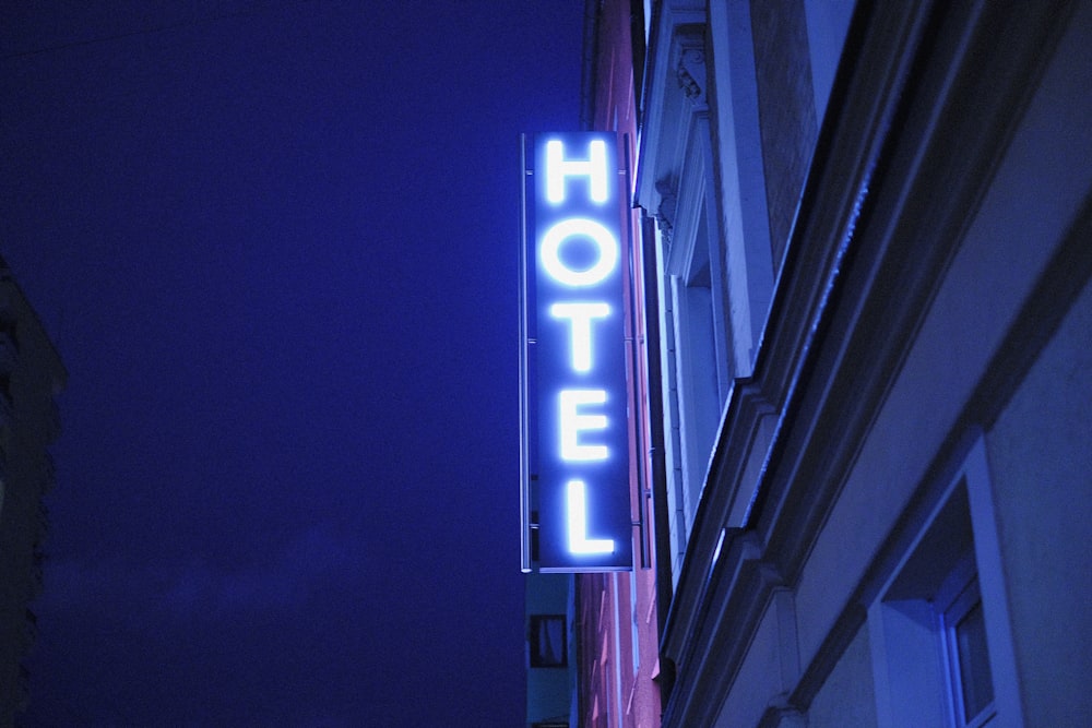 turned on Hotel LED signage