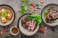 cooked dish on gray bowl