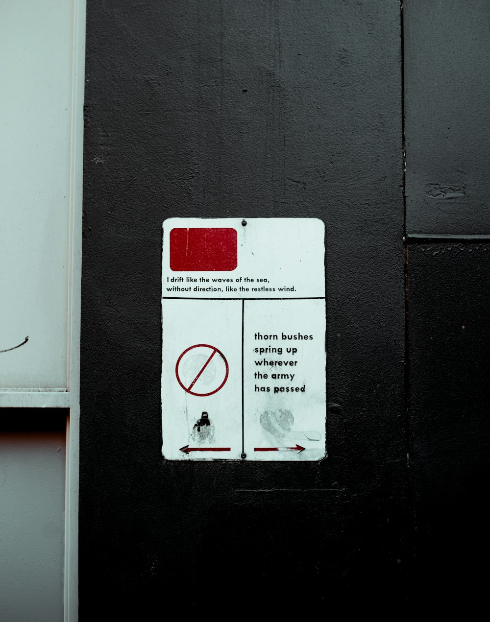 white compliance label