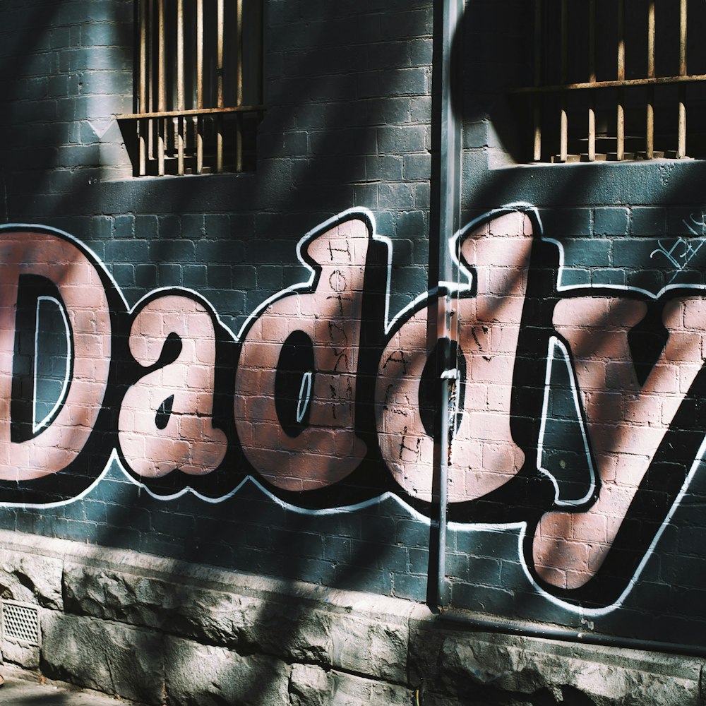 Daddy wall painted at daytime