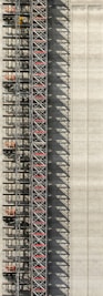 aerial photography of gray steel scaffolding
