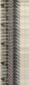 aerial photography of gray steel scaffolding