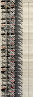 aerial photography of gray steel scaffolding