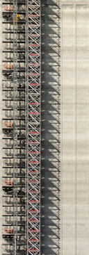 aerial photography of gray steel scaffolding